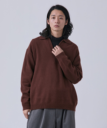 【BOYCOM/ボイコム】カシミヤブレンド スキッパーニット