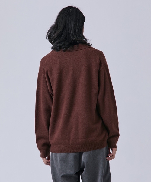 セール】【BOYCOM/ボイコム】カシミヤブレンド スキッパーニット