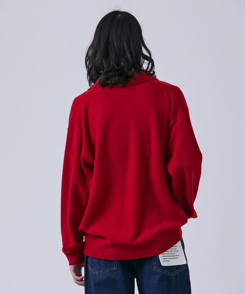 セール】【BOYCOM/ボイコム】カシミヤブレンド スキッパーニット