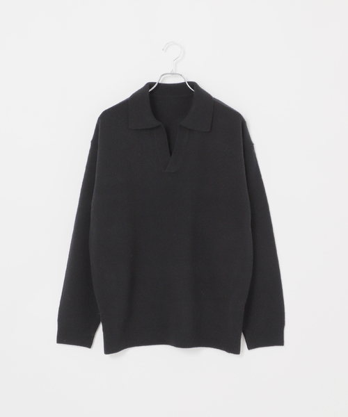 B.C STOCK（ベーセーストック）の「【BOYCOM/ボイコム】カシミヤブレンド スキッパーニット（ニット/セーター・メンズ・グレー/ブラック/レッド/ブラウン・LARGE/MEDIUM）」の21枚目の写真