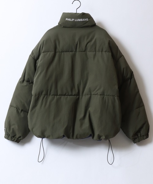 Philip Lumbang（フィリップランバン）の「Philip Lumbang/フィリップ・ランバン 2WAY リバーシブル オーバーサイズ ドローコード パファージャケット パデッドジャケット ファイバーダウンジャケット レディース メンズ（ダウンジャケット/コート・メンズ・ネイビー/ブラック/カーキ/オフホワイト・M/L/XL）」の14枚目の写真