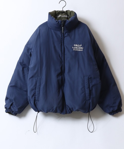 Philip Lumbang（フィリップランバン）の「Philip Lumbang/フィリップ・ランバン 2WAY リバーシブル オーバーサイズ ドローコード パファージャケット パデッドジャケット ファイバーダウンジャケット レディース メンズ（ダウンジャケット/コート・メンズ・ネイビー/ブラック/カーキ/オフホワイト・M/L/XL）」の15枚目の写真