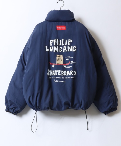 Philip Lumbang（フィリップランバン）の「Philip Lumbang/フィリップ・ランバン 2WAY リバーシブル オーバーサイズ ドローコード パファージャケット パデッドジャケット ファイバーダウンジャケット レディース メンズ（ダウンジャケット/コート・メンズ・ネイビー/ブラック/カーキ/オフホワイト・M/L/XL）」の16枚目の写真