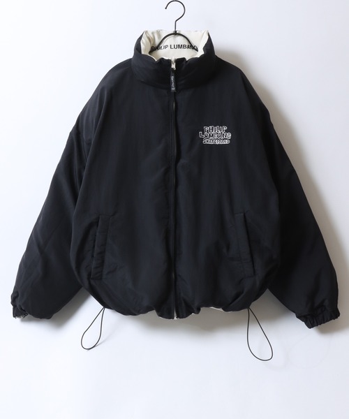 Philip Lumbang（フィリップランバン）の「Philip Lumbang/フィリップ・ランバン 2WAY リバーシブル オーバーサイズ ドローコード パファージャケット パデッドジャケット ファイバーダウンジャケット レディース メンズ（ダウンジャケット/コート・メンズ・ネイビー/ブラック/カーキ/オフホワイト・M/L/XL）」の7枚目の写真