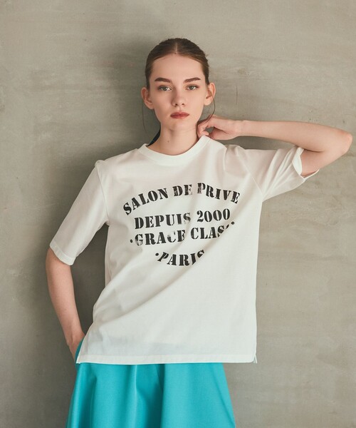 GRACE CLASS（グレースクラス）の「ステンシルレタードT（Tシャツ/カットソー・レディース・ブラック・36）」の3枚目の写真