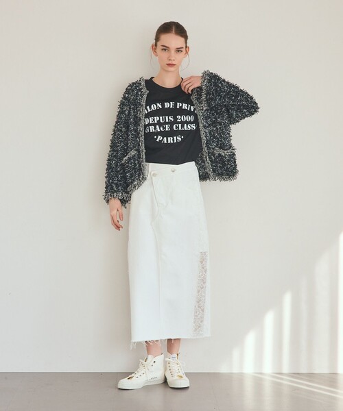 GRACE CLASS（グレースクラス）の「ステンシルレタードT（Tシャツ/カットソー・レディース・ブラック・36）」の13枚目の写真