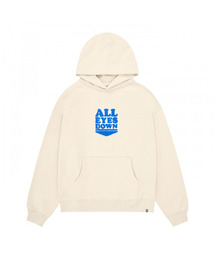 CHENILLE EMBLEM HOODIE(Beige)