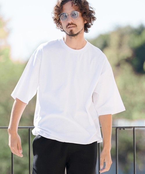 CAMBIO(カンビオ)の「mt10145- Span Fraise Drawstring Hem Tee オーバーサイズTシャツ(S60526cmb)(Tシャツ/カットソー・メンズ・ブラック/ホワイト/チャコール・S/M/L)」の4枚目の写真