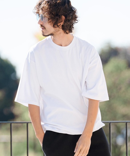 CAMBIO(カンビオ)の「mt10145- Span Fraise Drawstring Hem Tee オーバーサイズTシャツ(S60526cmb)(Tシャツ/カットソー・メンズ・ブラック/ホワイト/チャコール・S/M/L)」の6枚目の写真