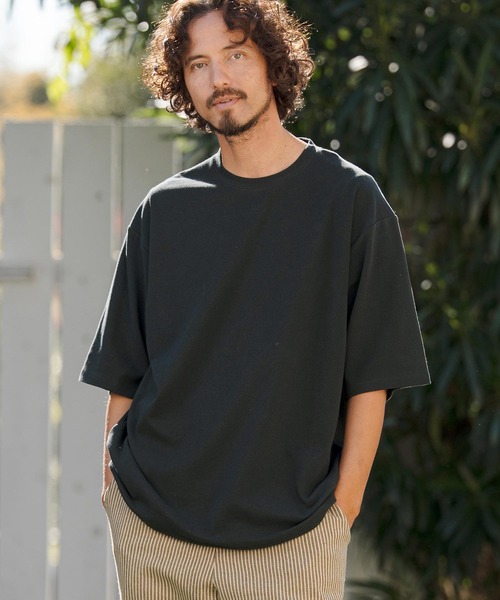 CAMBIO(カンビオ)の「mt10145- Span Fraise Drawstring Hem Tee オーバーサイズTシャツ(S60526cmb)(Tシャツ/カットソー・メンズ・ブラック/ホワイト/チャコール・S/M/L)」の9枚目の写真