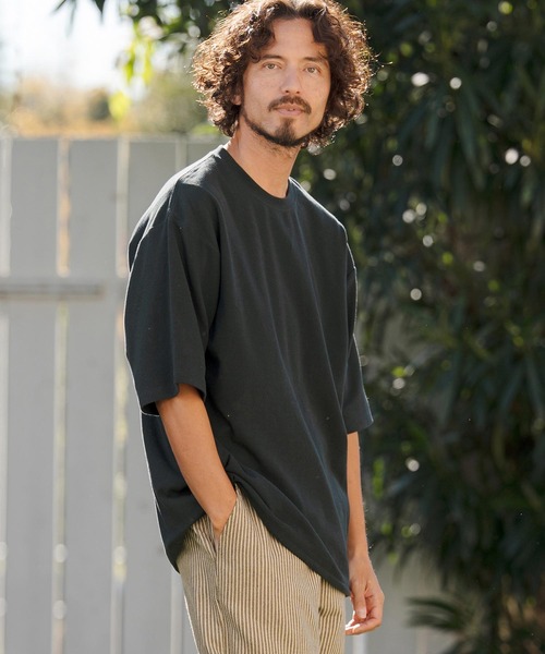 CAMBIO(カンビオ)の「mt10145- Span Fraise Drawstring Hem Tee オーバーサイズTシャツ(S60526cmb)(Tシャツ/カットソー・メンズ・ブラック/ホワイト/チャコール・S/M/L)」の10枚目の写真