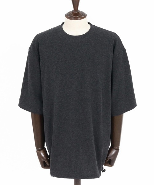 CAMBIO(カンビオ)の「mt10145- Span Fraise Drawstring Hem Tee オーバーサイズTシャツ(S60526cmb)(Tシャツ/カットソー・メンズ・ブラック/ホワイト/チャコール・S/M/L)」の19枚目の写真