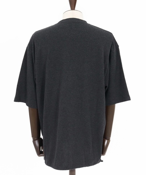 CAMBIO(カンビオ)の「mt10145- Span Fraise Drawstring Hem Tee オーバーサイズTシャツ(S60526cmb)(Tシャツ/カットソー・メンズ・ブラック/ホワイト/チャコール・S/M/L)」の20枚目の写真