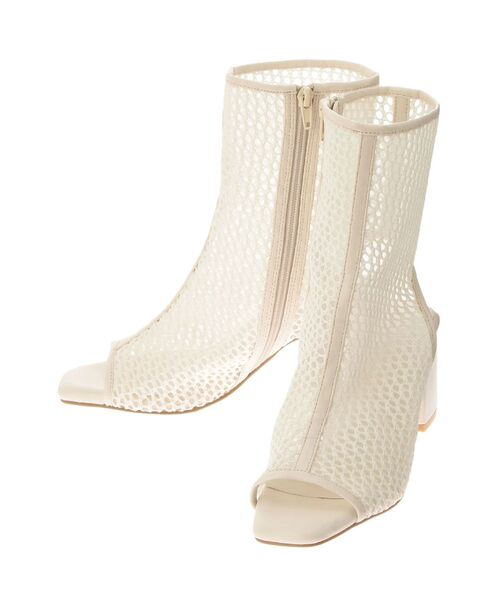 MERCURYDUO(マーキュリーデュオ)の「ラメメッシュブーツ(ブーツ・レディース・オフホワイト/ライトグレー・38/36)」の12枚目の写真