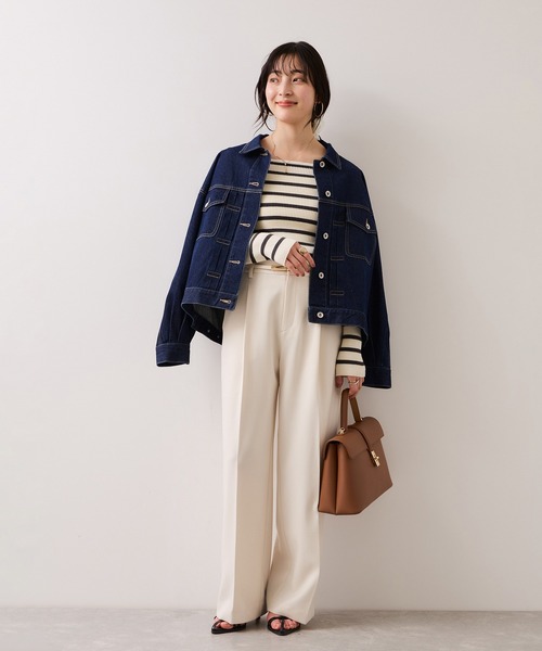 VIS（ビス）の「【美得プライス】スクエアネックニットプルオーバー（ニット/セーター・レディース・ブルー/オフホワイト/グレー/ブラック・FREE）」の17枚目の写真