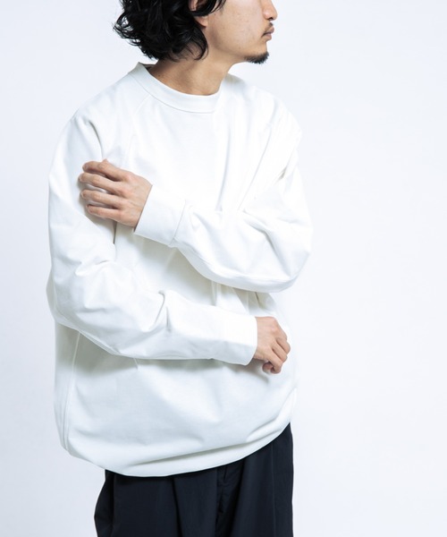 EKAL（エカル）の「DRY OUT BALOON FIT LONG-SLEEVE T-shirts（Tシャツ/カットソー・メンズ・ホワイト/ネイビー/チャコールグレー・LARGE/MEDIUM）」の5枚目の写真