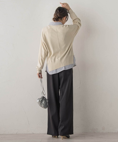 Droite lautreamont（ドロワットロートレアモン）の「裏起毛ボンディングパンツ≪手洗い可能≫（その他パンツ・レディース・チャコールグレー/ブラック・M/S）」の11枚目の写真