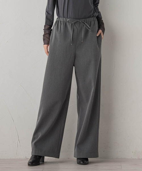 Droite lautreamont（ドロワットロートレアモン）の「裏起毛ボンディングパンツ≪手洗い可能≫（その他パンツ・レディース・チャコールグレー/ブラック・M/S）」の22枚目の写真