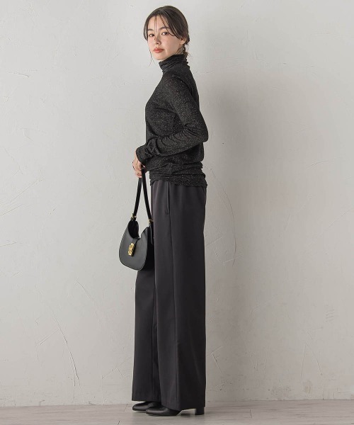 Droite lautreamont（ドロワットロートレアモン）の「裏起毛ボンディングパンツ≪手洗い可能≫（その他パンツ・レディース・チャコールグレー/ブラック・M/S）」の16枚目の写真