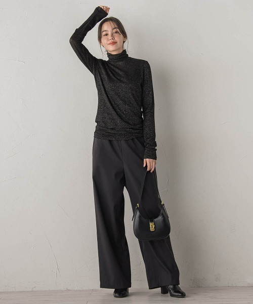 Droite lautreamont（ドロワットロートレアモン）の「裏起毛ボンディングパンツ≪手洗い可能≫（その他パンツ・レディース・チャコールグレー/ブラック・M/S）」の15枚目の写真