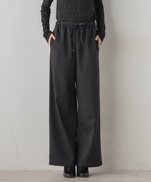 Droite lautreamont（ドロワットロートレアモン）の「裏起毛ボンディングパンツ≪手洗い可能≫（その他パンツ・レディース・チャコールグレー/ブラック・M/S）」の3枚目の写真