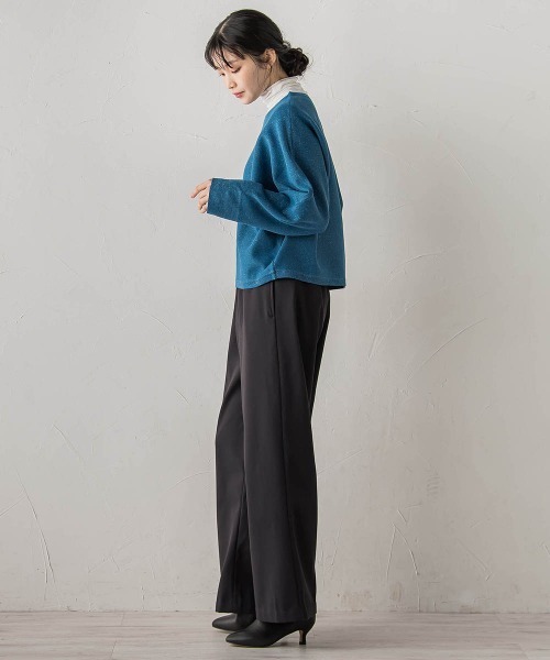 Droite lautreamont（ドロワットロートレアモン）の「裏起毛ボンディングパンツ≪手洗い可能≫（その他パンツ・レディース・チャコールグレー/ブラック・M/S）」の19枚目の写真