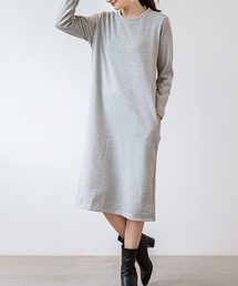 ゆるっと着るだけで季節の気分に馴染む ナチュラルフィット裏起毛ワンピース