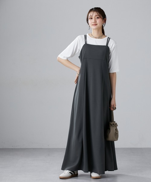 slattgir（スラットジール）の「高身長　細リブクルーネック5分袖カットソートップス（トールサイズ）（Tシャツ/カットソー・レディース・ブラック/オフホワイト/ライトグレー/ブラウン・TM/TL/TLL/T3L/T5L/T4L）」の19枚目の写真