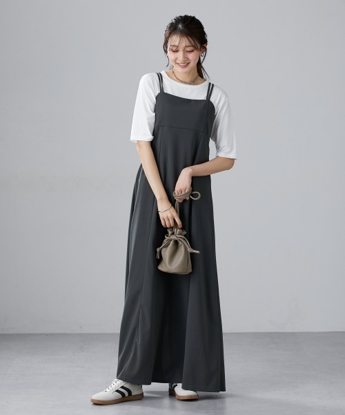 slattgir（スラットジール）の「高身長　細リブクルーネック5分袖カットソートップス（トールサイズ）（Tシャツ/カットソー・レディース・ブラック/オフホワイト/ライトグレー/ブラウン・TM/TL/TLL/T3L/T5L/T4L）」の20枚目の写真