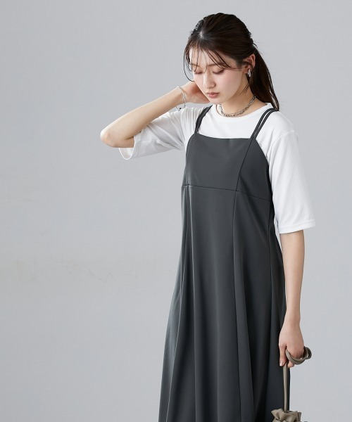 slattgir（スラットジール）の「高身長　細リブクルーネック5分袖カットソートップス（トールサイズ）（Tシャツ/カットソー・レディース・ブラック/オフホワイト/ライトグレー/ブラウン・TM/TL/TLL/T3L/T5L/T4L）」の21枚目の写真