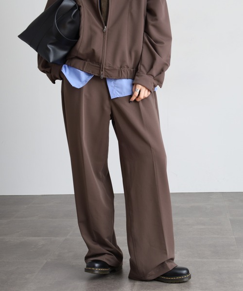 SUGGESTION(サジェッション)の「SUGGESTION ワンタックワイドパンツ(その他パンツ・メンズ・ブラック系/ブラウン/ブラック/ブルー・M/L)」の4枚目の写真