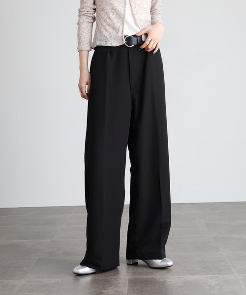 SUGGESTION(サジェッション)の「SUGGESTION ワンタックワイドパンツ(その他パンツ・メンズ・ブラック系/ブラウン/ブラック/ブルー・M/L)」の2枚目の写真