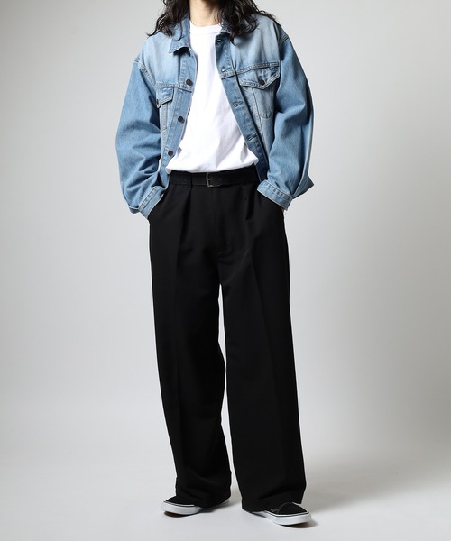 SUGGESTION(サジェッション)の「SUGGESTION ワンタックワイドパンツ(その他パンツ・メンズ・ブラック系/ブラウン/ブラック/ブルー・M/L)」の6枚目の写真