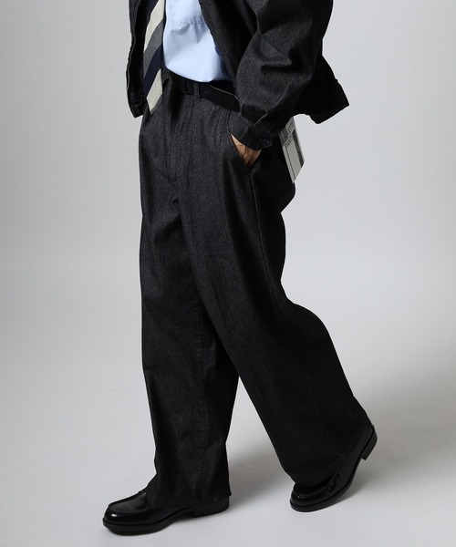 SUGGESTION(サジェッション)の「SUGGESTION ワンタックワイドパンツ(その他パンツ・メンズ・ブラック系/ブラウン/ブラック/ブルー・M/L)」の9枚目の写真