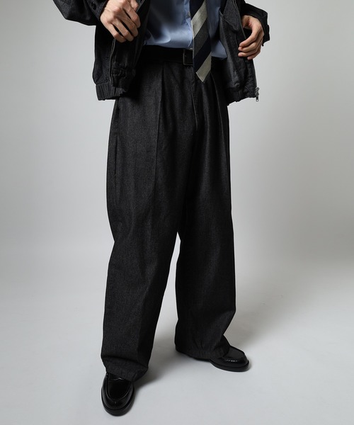 SUGGESTION(サジェッション)の「SUGGESTION ワンタックワイドパンツ(その他パンツ・メンズ・ブラック系/ブラウン/ブラック/ブルー・M/L)」の10枚目の写真