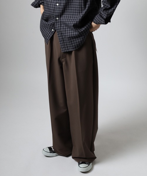 SUGGESTION(サジェッション)の「SUGGESTION ワンタックワイドパンツ(その他パンツ・メンズ・ブラック系/ブラウン/ブラック/ブルー・M/L)」の18枚目の写真