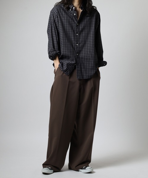 SUGGESTION(サジェッション)の「SUGGESTION ワンタックワイドパンツ(その他パンツ・メンズ・ブラック系/ブラウン/ブラック/ブルー・M/L)」の19枚目の写真