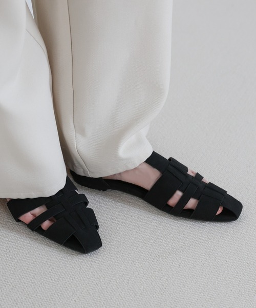 select MOCA(セレクトモカ)の「スクエアトゥグルカサンダル(サンダル・レディース・ブラック/カーキブラウン・LARGE/MEDIUM/SMALL)」の21枚目の写真