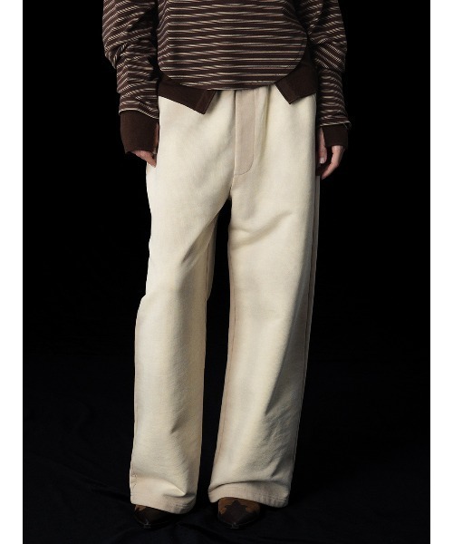 ELCHELE(エルチェレ)の「BLEACH DYE SWEAT PANTS(スウェットパンツ・レディース・グレー/ブラック/ベージュ・36/38)」の3枚目の写真
