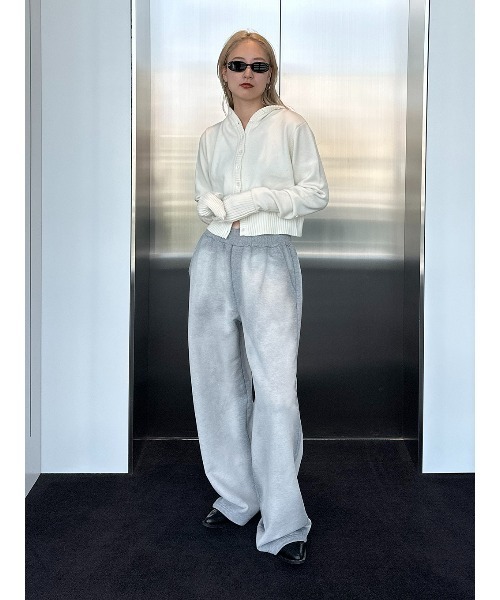 ELCHELE(エルチェレ)の「BLEACH DYE SWEAT PANTS(スウェットパンツ・レディース・グレー/ブラック/ベージュ・36/38)」の16枚目の写真