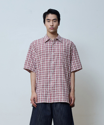 BALLUTE（バリュート）の「SUMMER GRID CHECK SHIRTS (RED)（シャツ/ブラウス）」