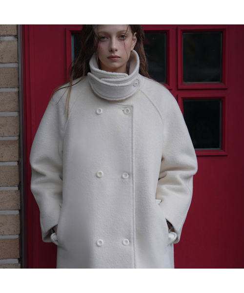 Wool Double Half Coat [Ivory]