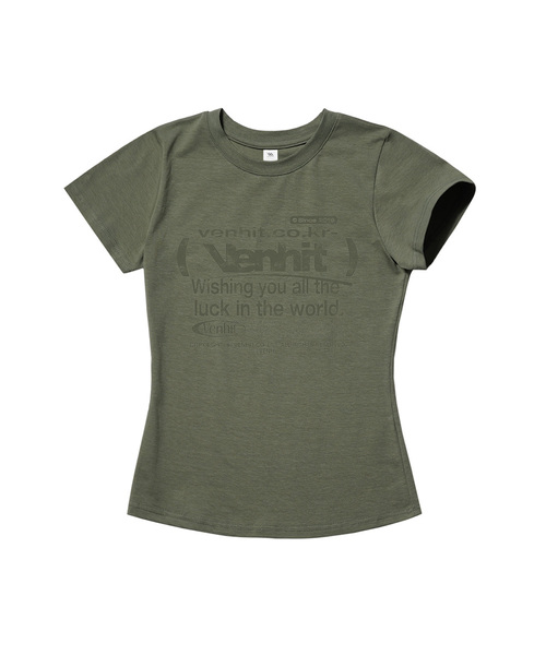 VENHIT(ベンヒット)の「Wishful スリムフィット 半袖(Tシャツ/カットソー・レディース・ブラック/ホワイト/カーキ/クリーム・LARGE/MEDIUM/SMALL)」の4枚目の写真