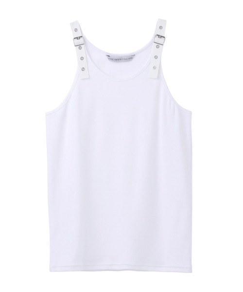JOHN LAWRENCE SULLIVAN(ジョンローレンスサリバン)の「COTTON RIB STRAP TANK-TOP(Tシャツ/カットソー・メンズ・ブラック/ホワイト・SMALL/MEDIUM/LARGE)」の1枚目の写真