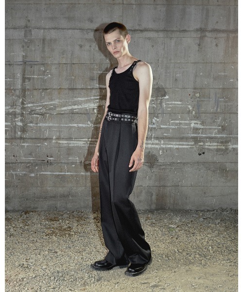 JOHN LAWRENCE SULLIVAN（ジョンローレンスサリバン）の「COTTON RIB STRAP TANK-TOP（Tシャツ/カットソー・メンズ・ブラック・SMALL/MEDIUM）」の3枚目の写真