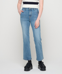 ROIDESROIS（ロワデロワ）の「ウォッシングヒドゥンバンディングスパンセミワイドデニムパンツ（ダークブルー）（デニムパンツ）」