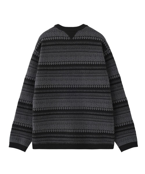 WHITE MOUNTAINEERING(ホワイトマウンテニアリング)の「WHITE MOUNTAINEERING STRIPE JACQUARD PULLOVER WM2473603(ニット/セーター・メンズ・ブラック・M)」の2枚目の写真