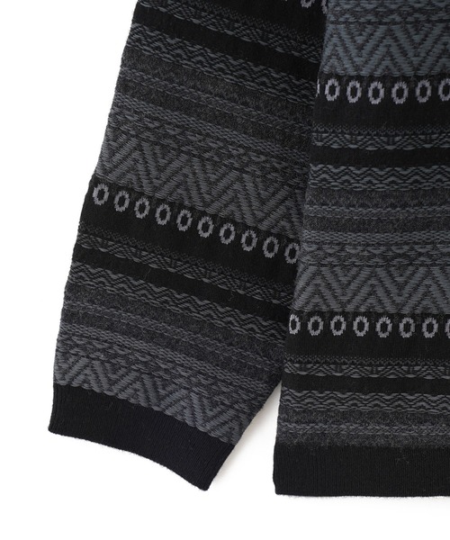 WHITE MOUNTAINEERING(ホワイトマウンテニアリング)の「WHITE MOUNTAINEERING STRIPE JACQUARD PULLOVER WM2473603(ニット/セーター・メンズ・ブラック・M)」の4枚目の写真