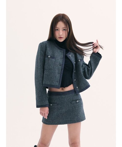 BABLETWO(ビーエイブルトゥー)の「Leona tweed skirt CHARCOLE(スカート・レディース・その他・ONE SIZE)」の2枚目の写真