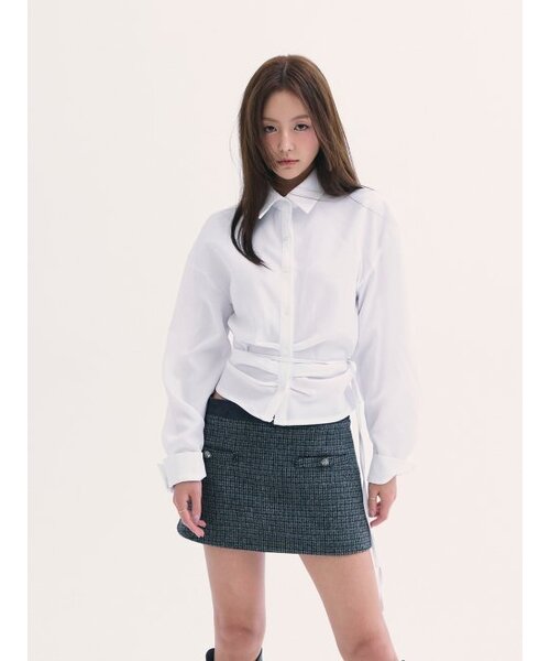 BABLETWO(ビーエイブルトゥー)の「Leona tweed skirt CHARCOLE(スカート・レディース・その他・ONE SIZE)」の3枚目の写真